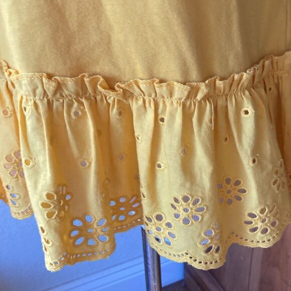 NWT J Crew Factory Gold Eyelet Hem Tank Top Size Medium - Picture 4 of 9